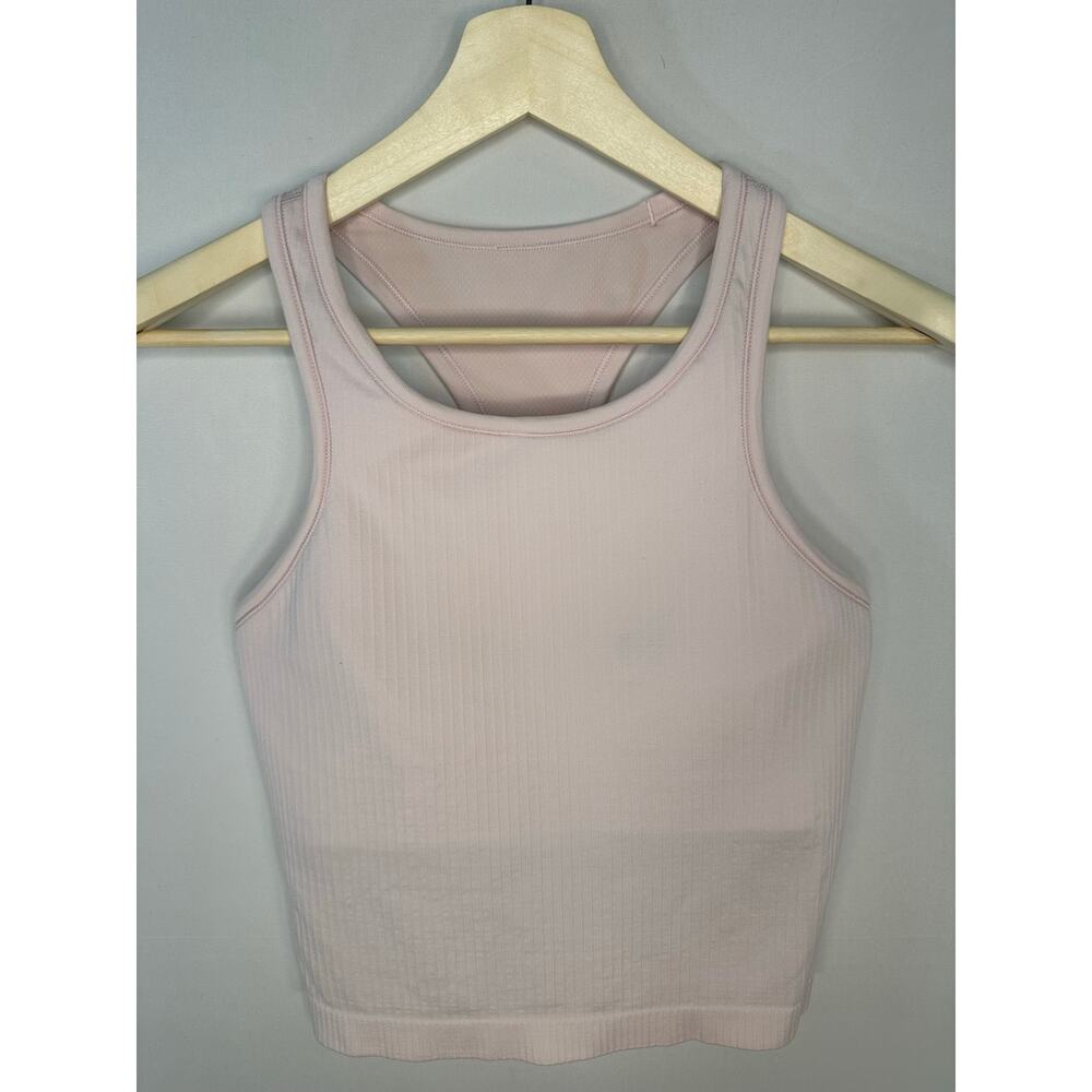 Lululemon Pale Pink Cropped Workout Tank Top Size 8